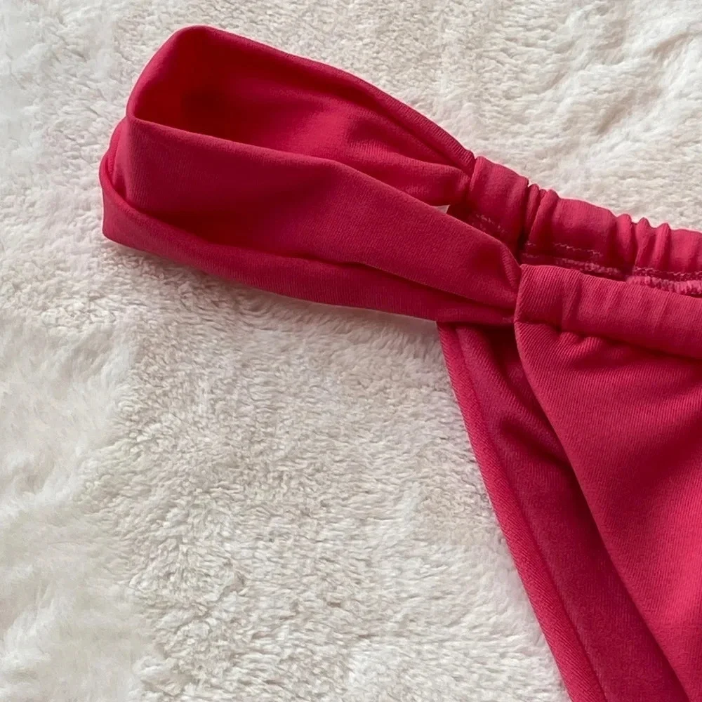 New! Set! Agua Bendita hot pink smocked Minta bikini 19521 19347